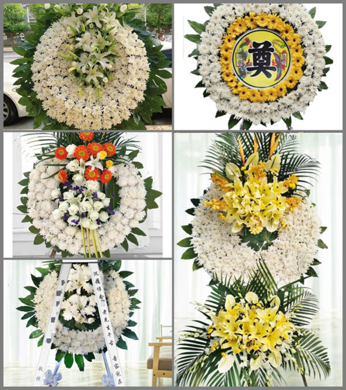 黑龙江齐齐哈尔克山县曙光乡花圈速递
